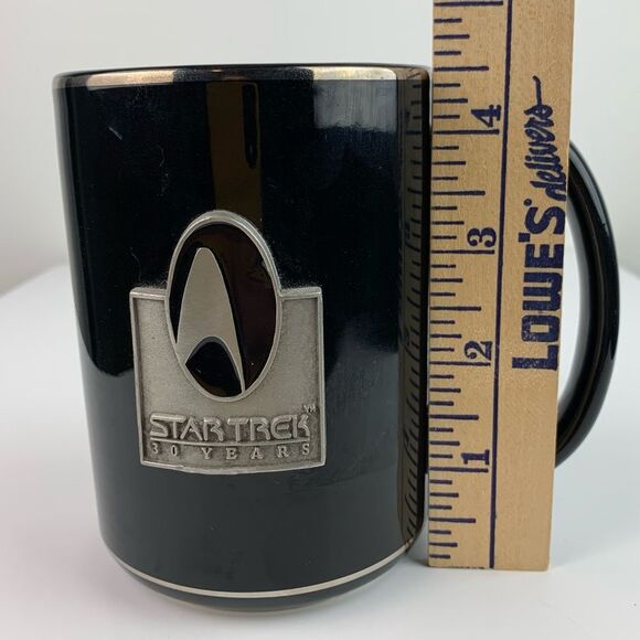 Star Trek Vintage 1994 Ceramic Mug with metal Logo 30th Anniversary - Picture 9 of 9